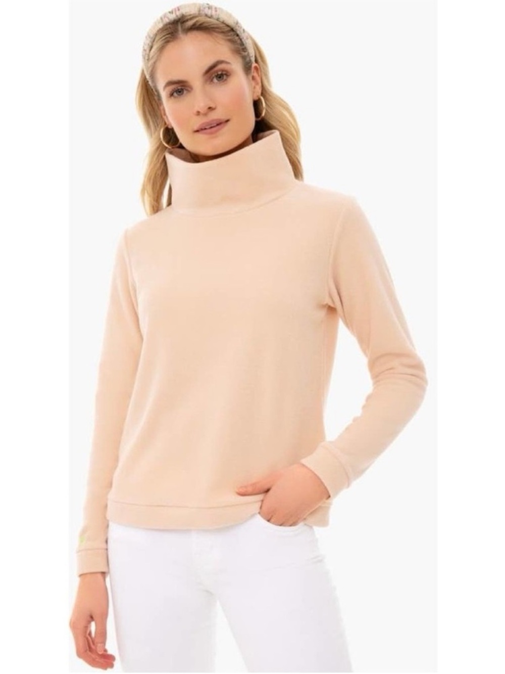 Dudley Stephens Women's M Park Slope Turtleneck - Natural Blush
